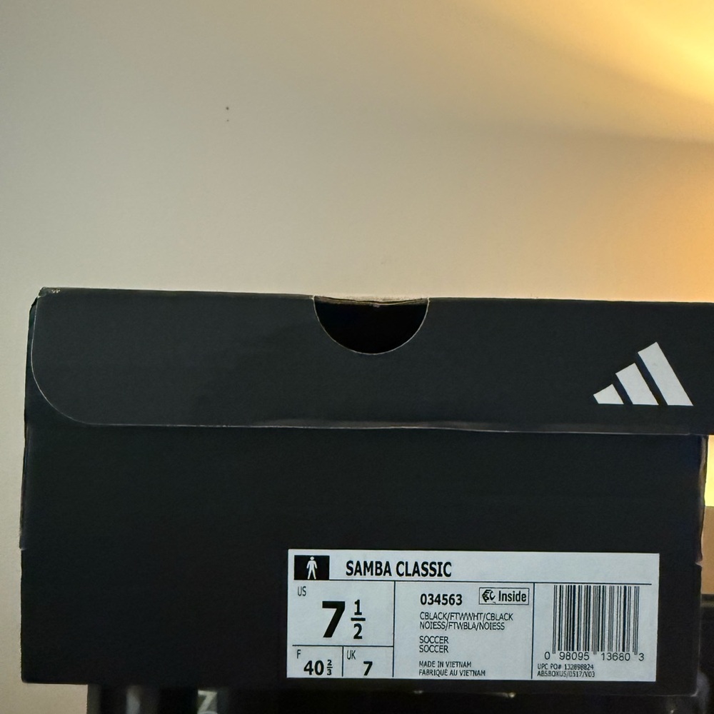 Adidas Samba Classic Black and White Box